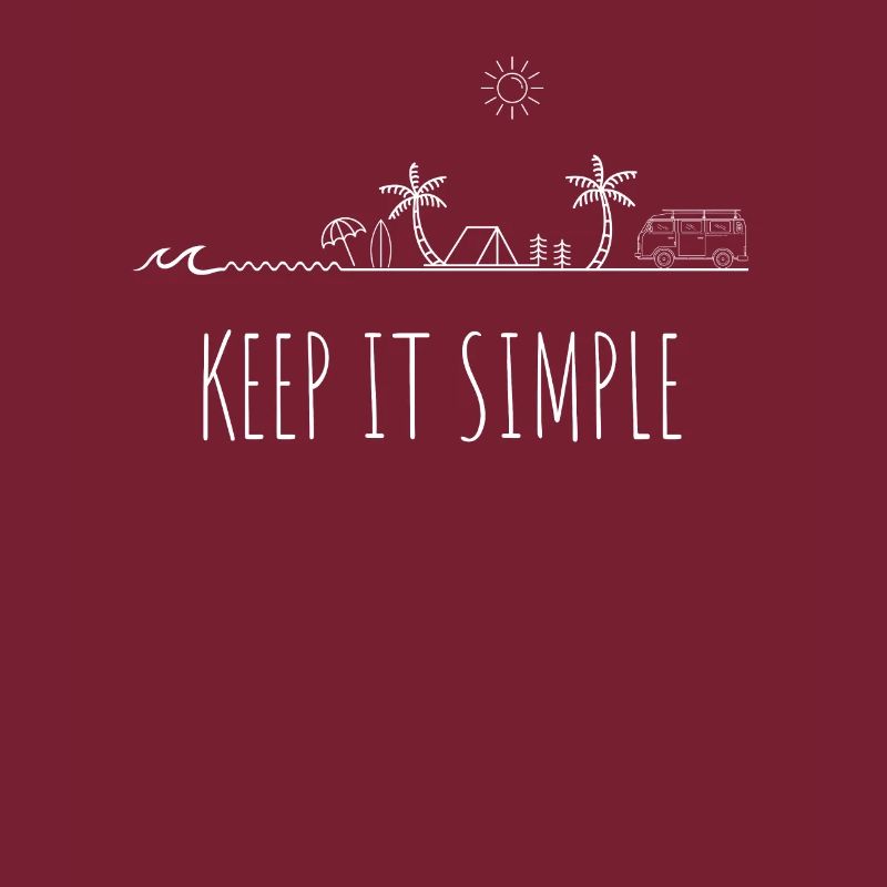 Keep it simple Surf Beach Camper Bus Gift