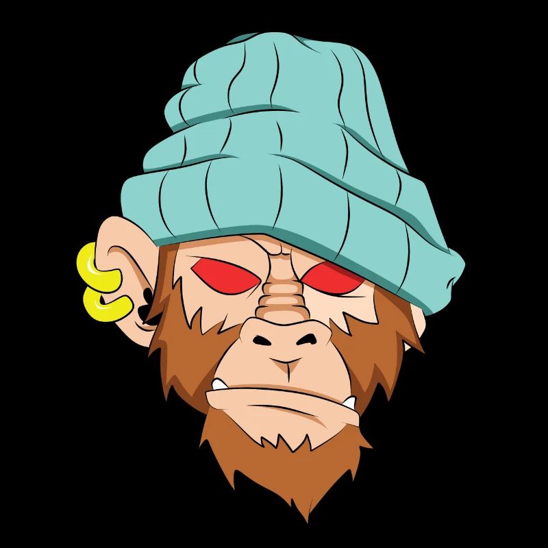 Visage chimpanzé crâne