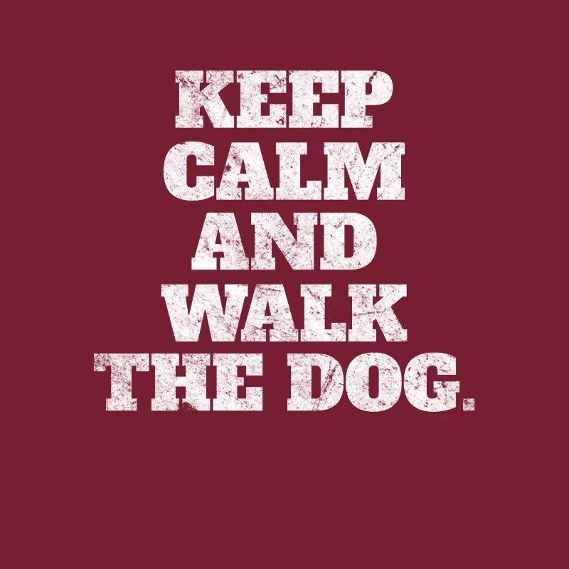 Keep calm and walk the dog Hunde Spruch Geschenk