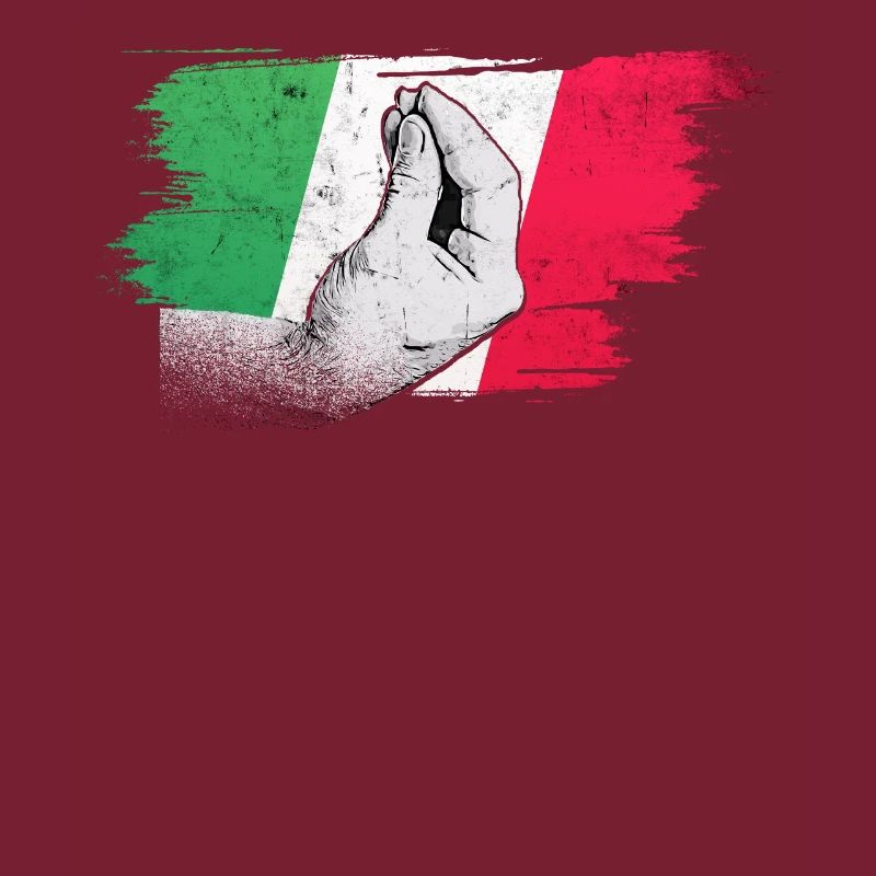 Drapeau italien avec capisci de geste de la main typique?