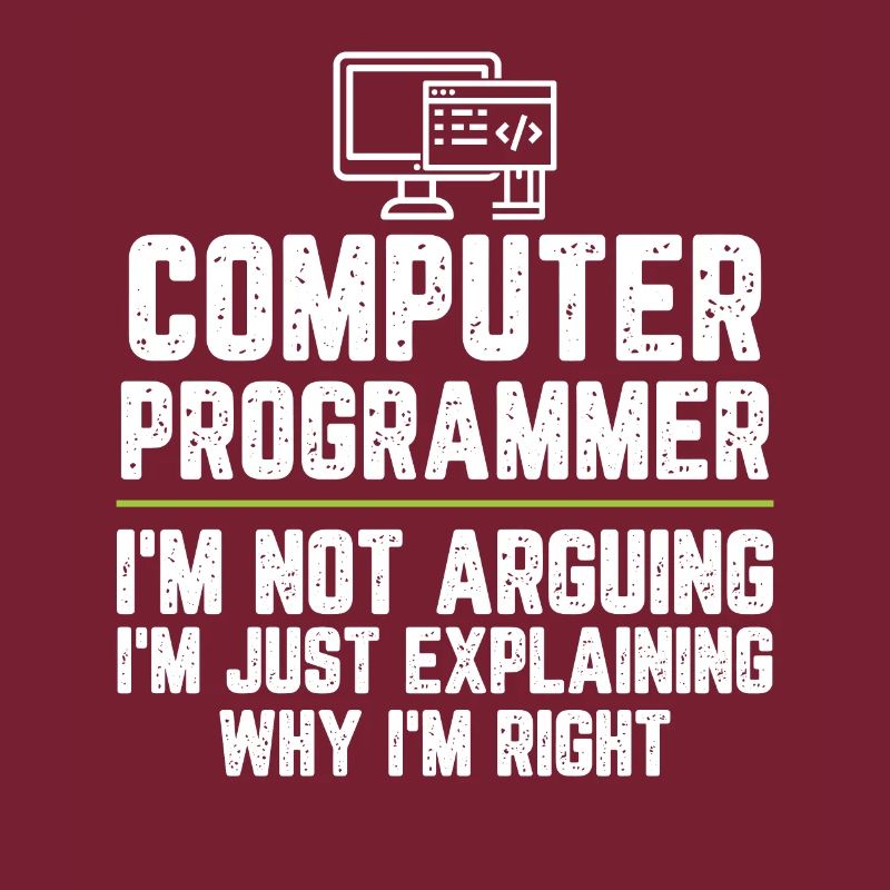 Computerprogrammierer Ich streite nicht Ich bin gerecht