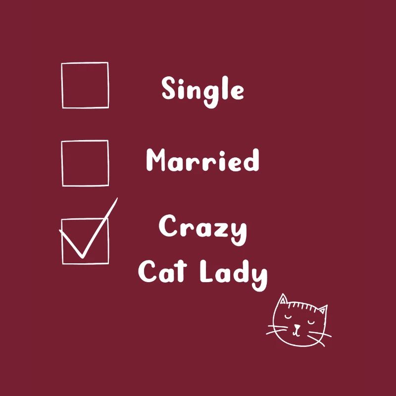 Verrückte Katze Dame Katze Mutter Geschenk