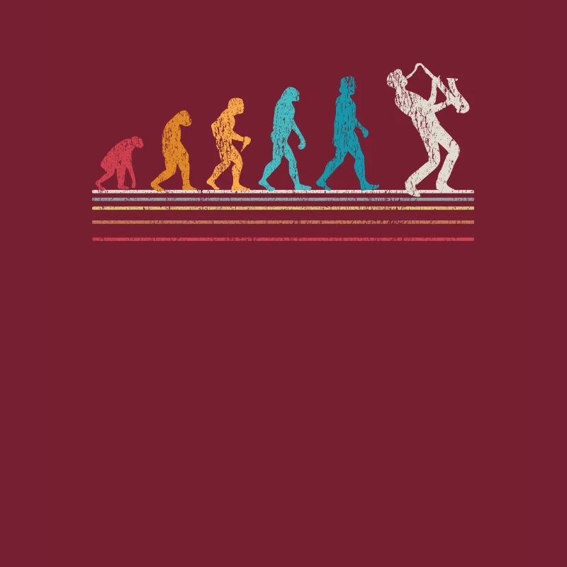 Saxophone Evolution Sax Retro Gift