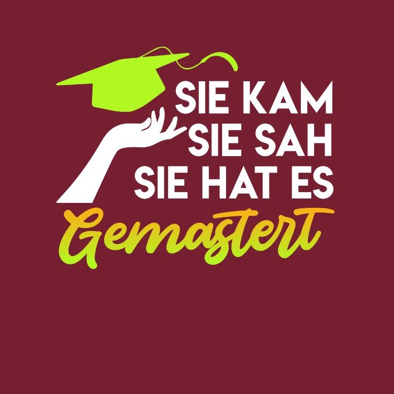 Sie hat es gemastert Masterabschluss