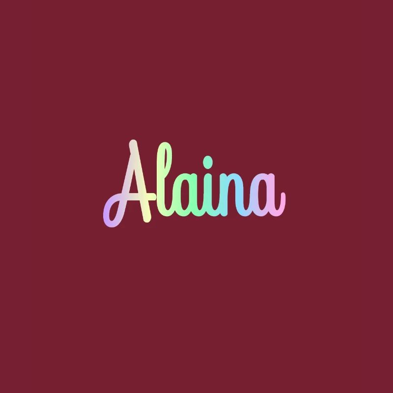 ALAINA Rainbow Cursive minimaliste