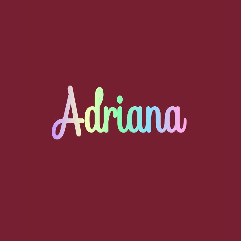 ADRIANA Rainbow Cursive Minimaliste
