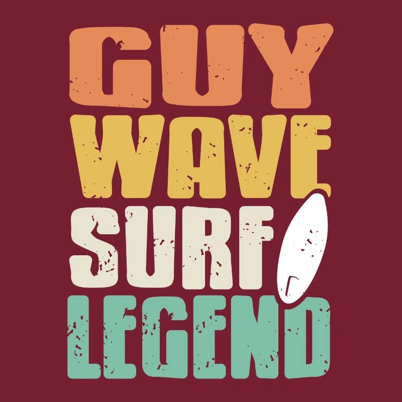 Guy Wave Surf Legend Retro Surfing T-Shirt Present