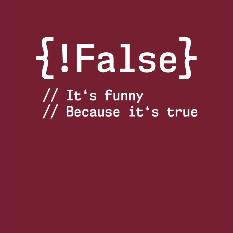 False It's Funny Because It's True Programmer