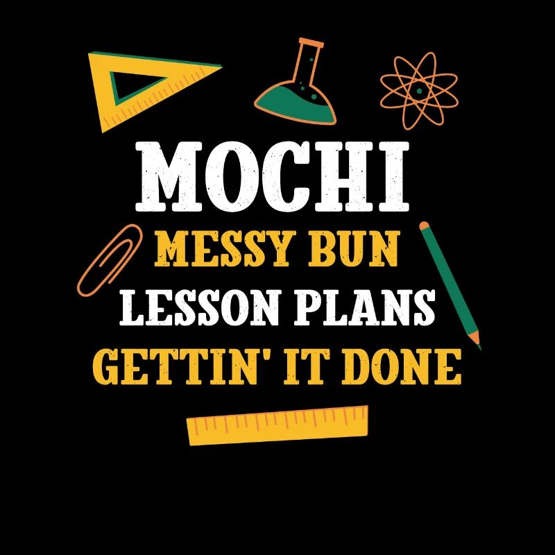 Mochi Messy Bun Plans de cours Drôle Professeur Humour