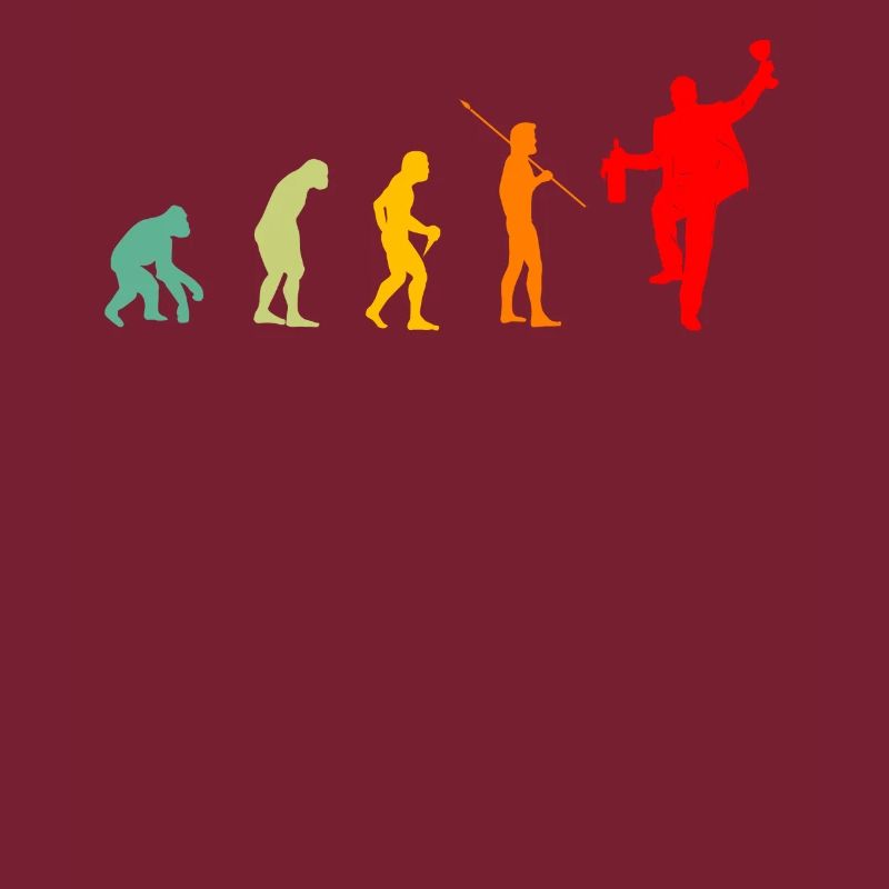 Evolution Aperitif lustiges Geschenk Mann