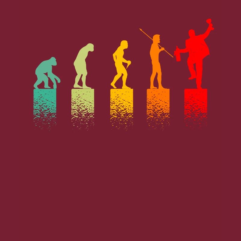 Evolution Aperitif Geschenkidee Lustiger Mann