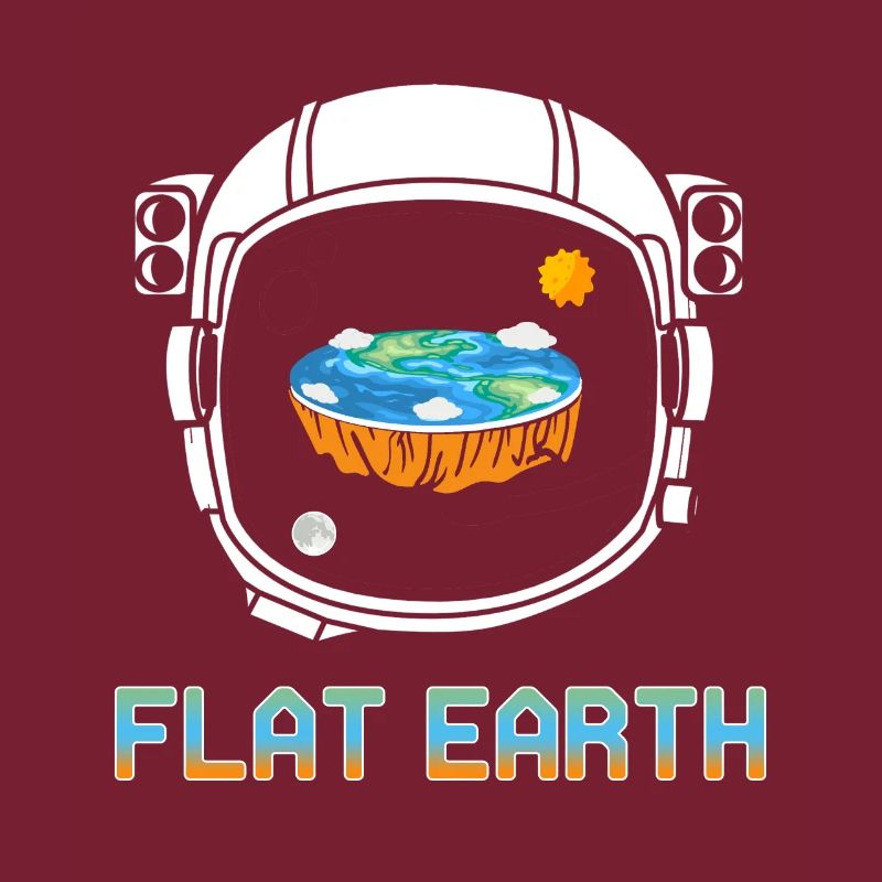 FLAT Earth Cool Astronaut Flat Earther Designs