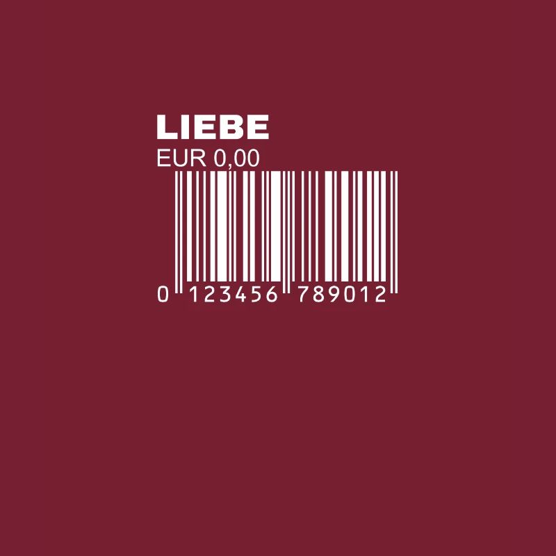 Liebe Barcode Strichcode Bar Code Trendy Statement