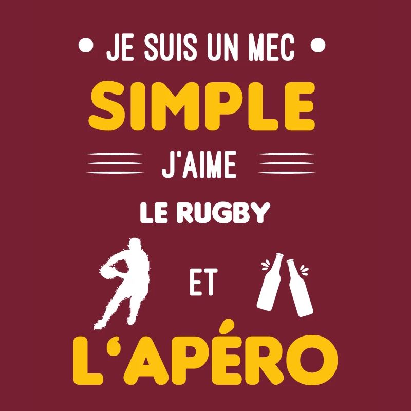 rugby et apéro mec simple