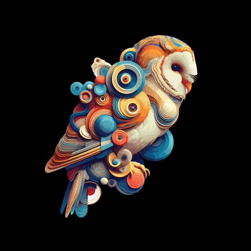 Bunte abstrakte Eule