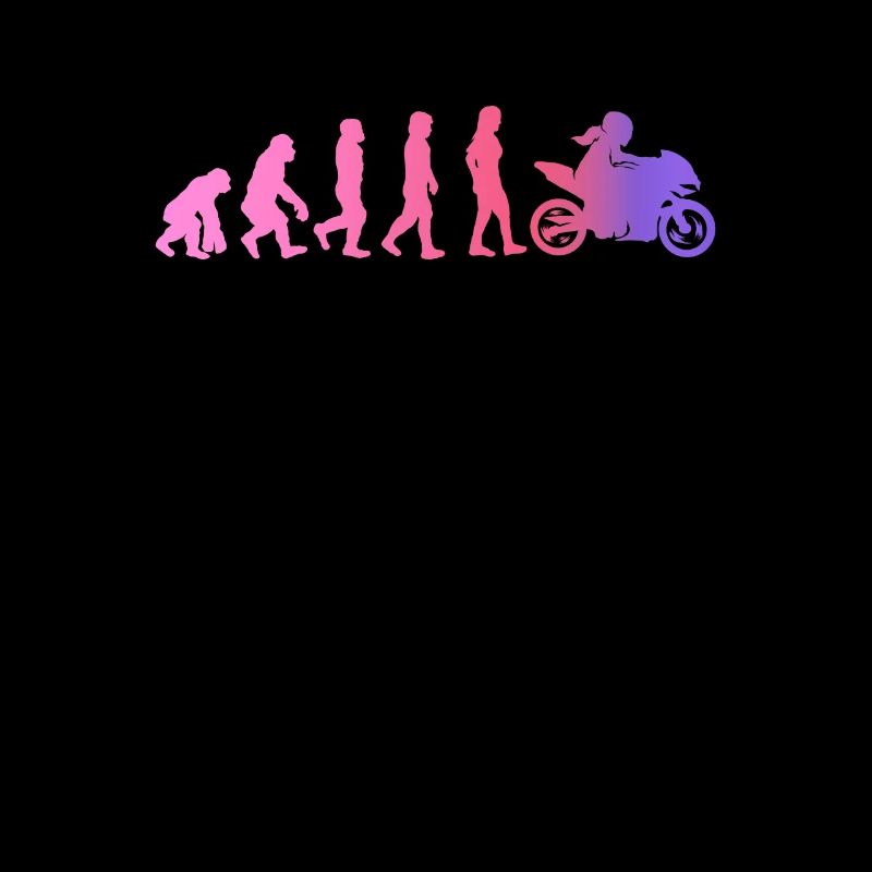 Motorradfahrerin Geschenk Bikerin Evolution