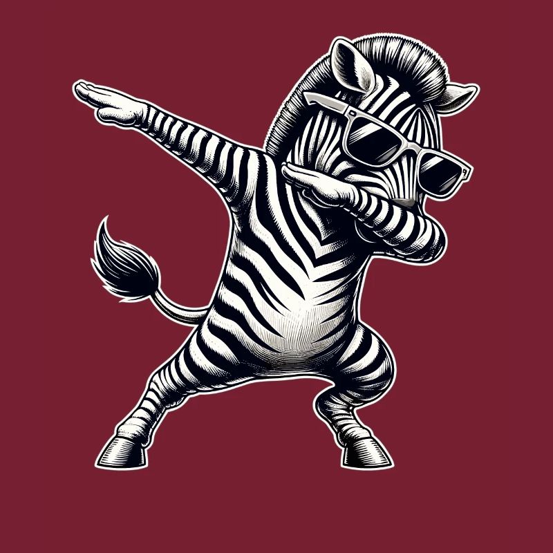 Cool Zebra Dabbing Dance Move Zebra