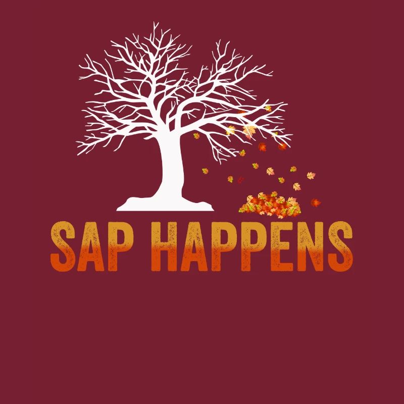 Maple Syrup Tree Tapping Funny Autumn