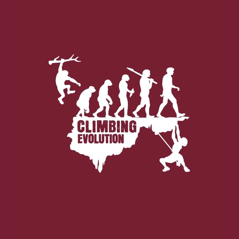 Climbing Evolution Monkey Human Funny motive