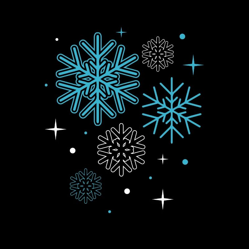 Floçons de neige, saison d'hiver, vacances