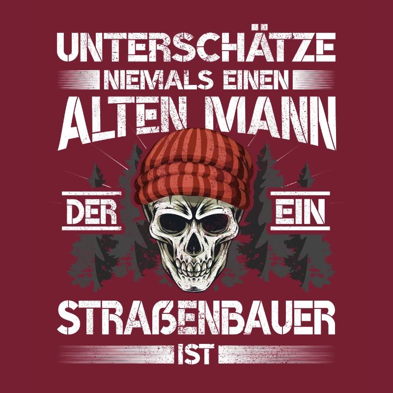 Straßenbauer Alter mann Bodenleger