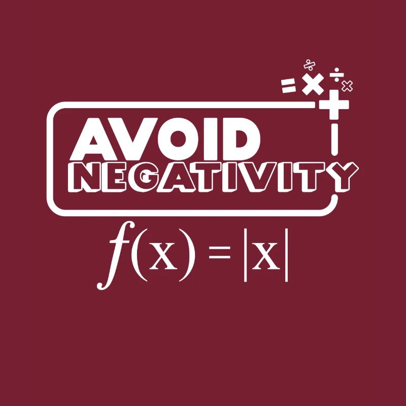 Avoid Negativity - white