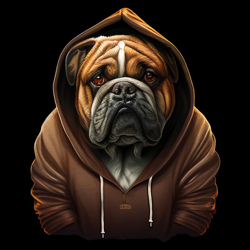 Die coole Pullover-Bulldogge