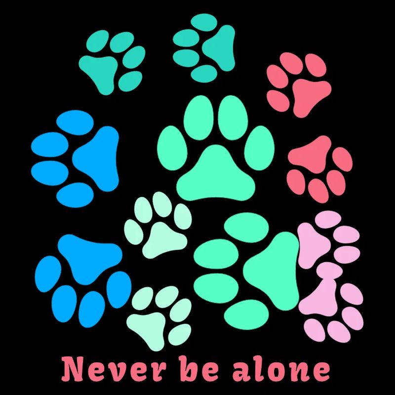 Pattes de chat, patte, pattes, patte de chien, coloré