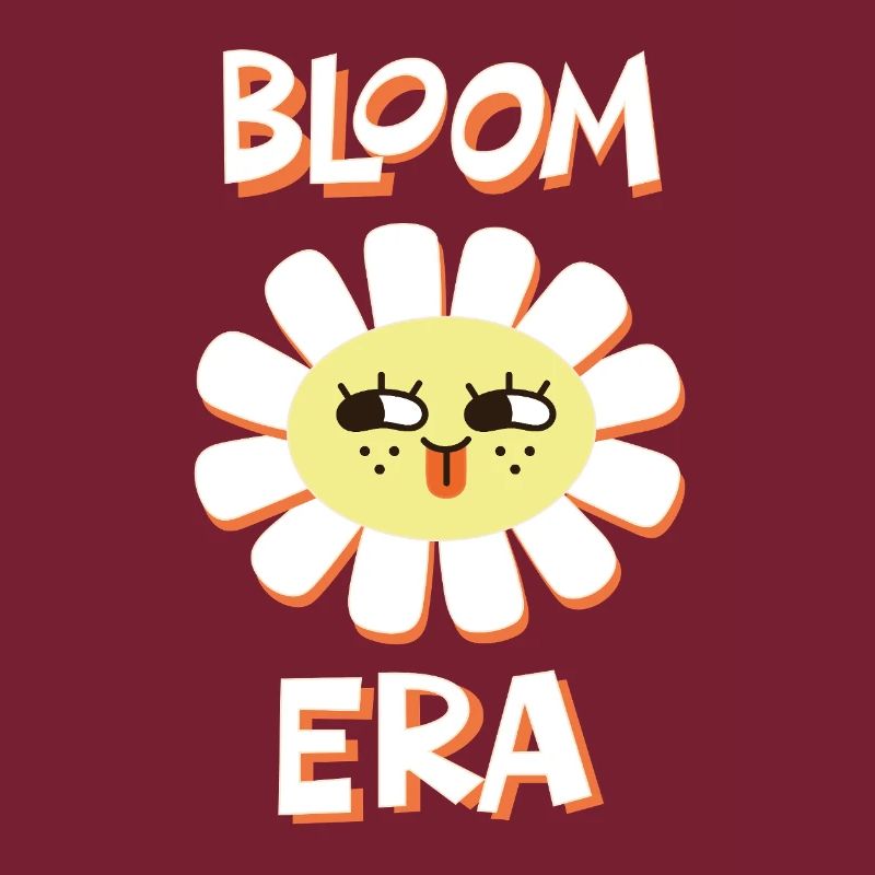 Ère Bloom – Expression rétro de dessins animés sur les fleurs