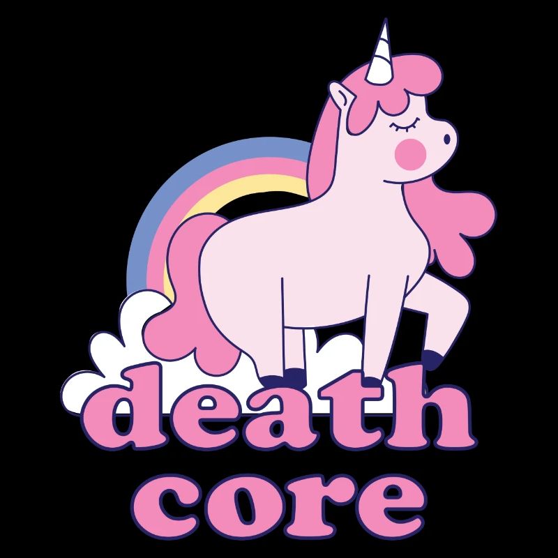 Lustig Deathcore Einhorn Regenbogen Metalhead