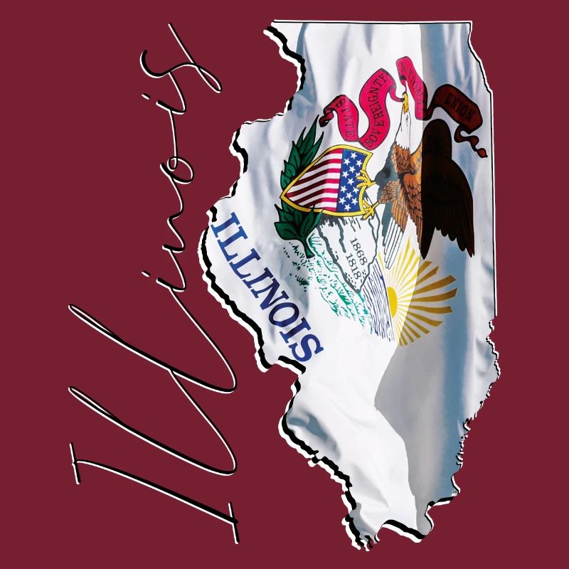 Illinois (United States) | Real Flag | Flag Map Script
