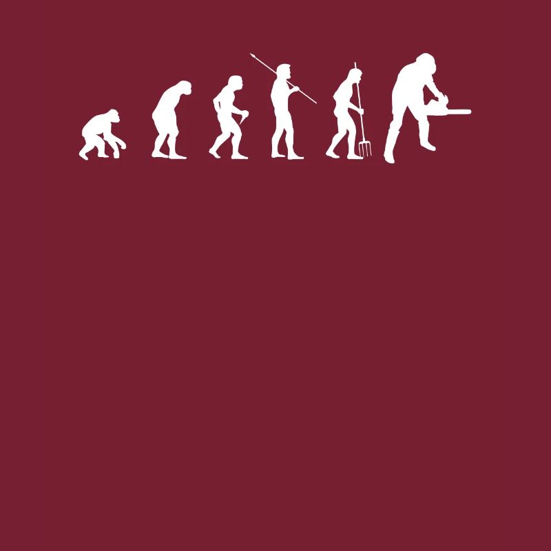 Evolution Waldarbeiter Geschenk