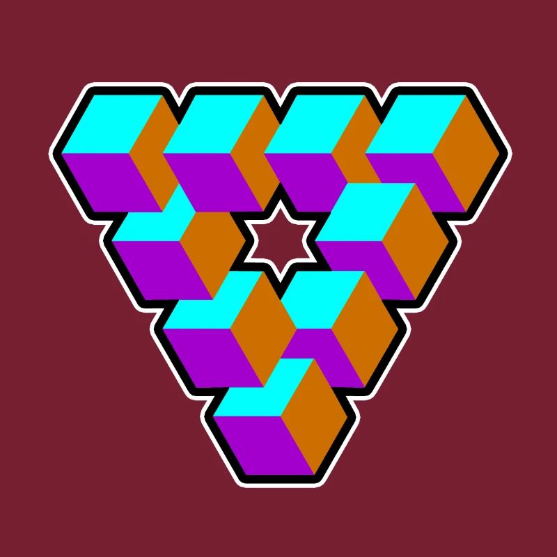 Geometry Triangle Illusion Goa Gift