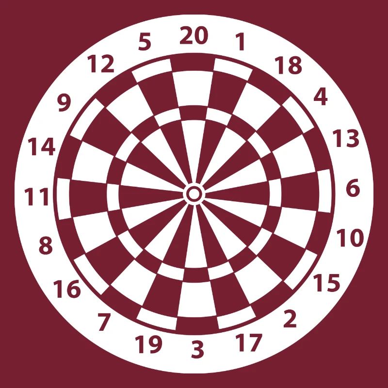 Conception blanche lourde de jeu de fléchettes