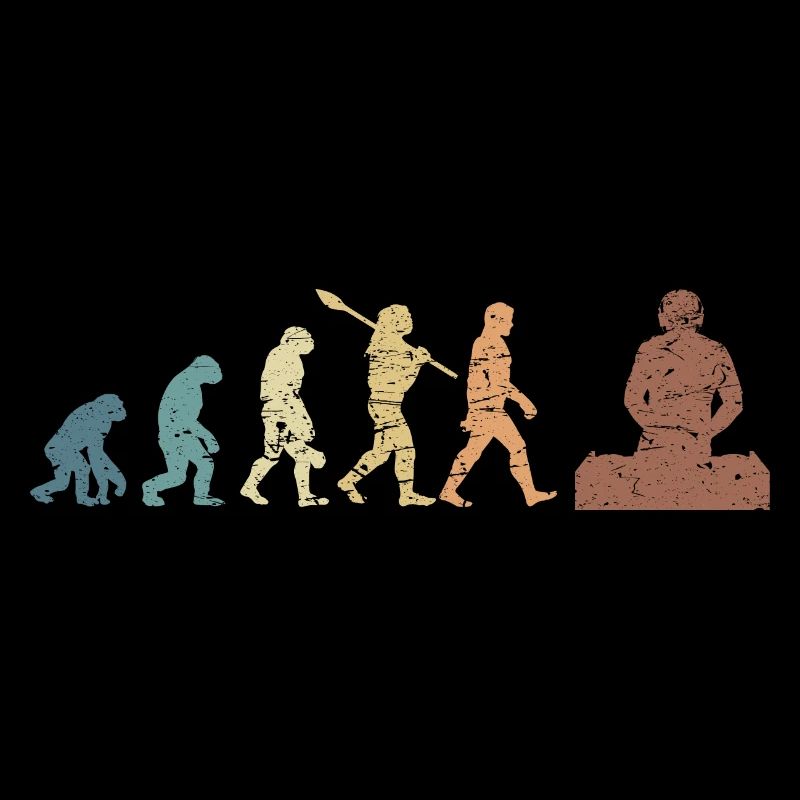 Evolution de l’homme DJ Techno Vinyl Retro Vintage