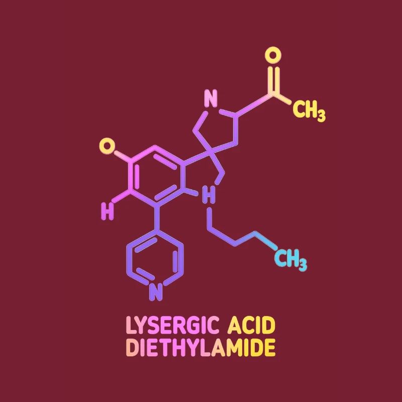 Psychedelische Molekülkunst LSD 