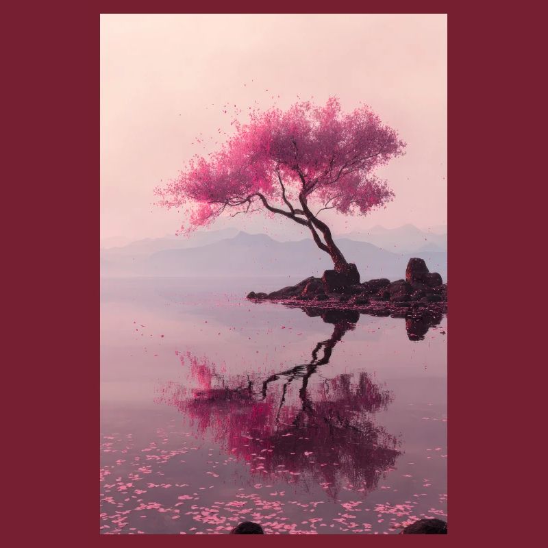 Reflets sur la rive de Blush Blossom