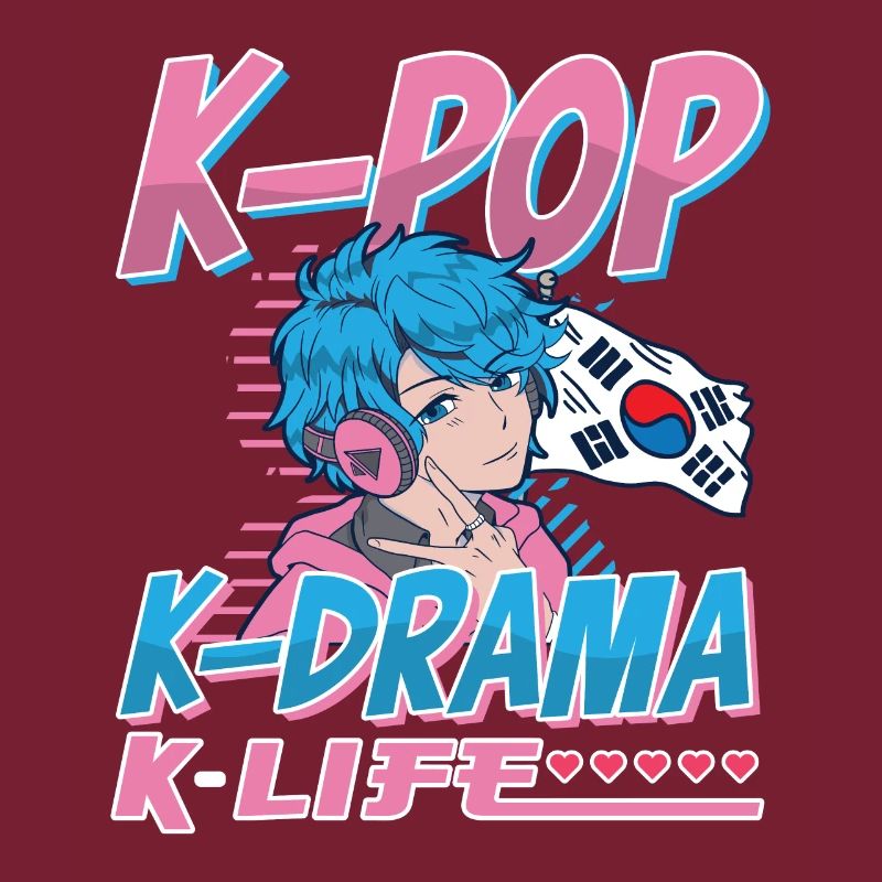 Design pop coréen pour un fan de mode K-Pop