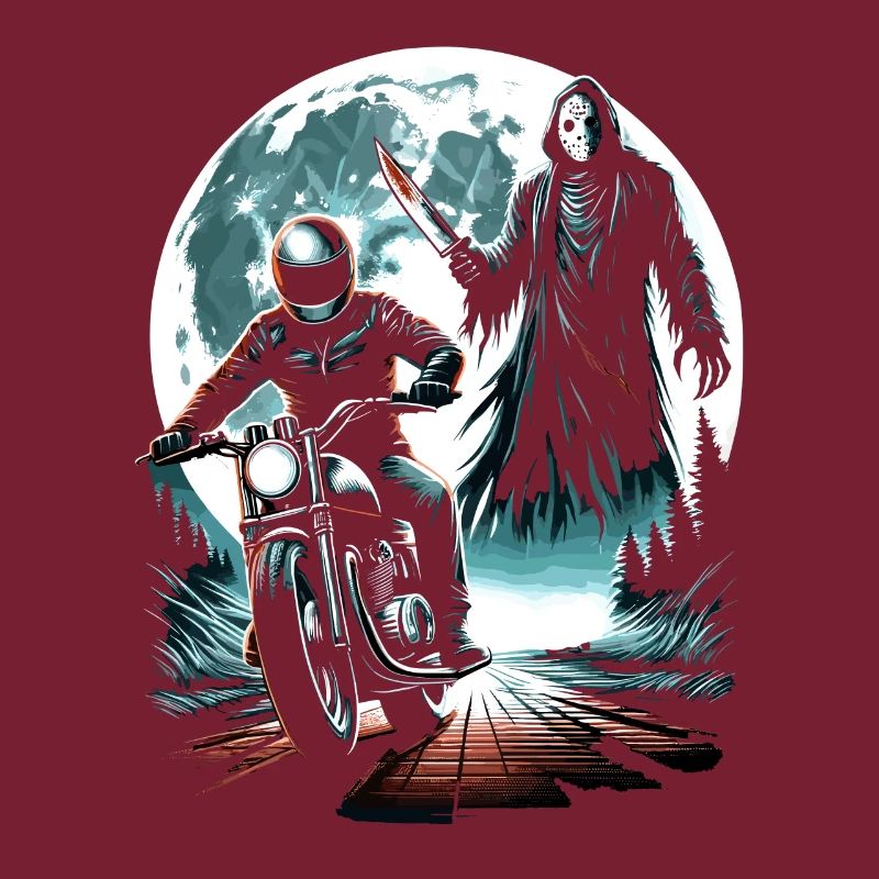 Midnight Rider's Nightmare: Moonlit Slasher Chase