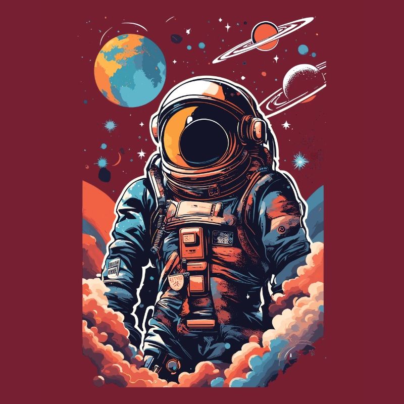 Astronaute cool dans l’espace