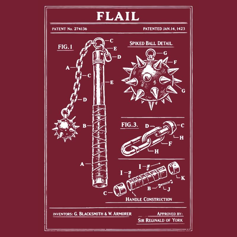 Plan médiéval de fléau de style breveté