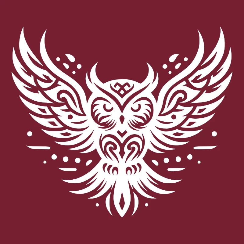 Fliegende Eule im Tattoo Style