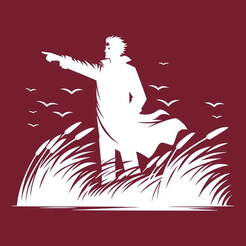 Coast guard by the sea fixed view on the horizon