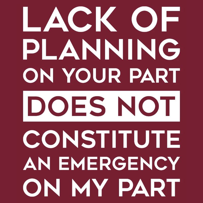 Manque de planification