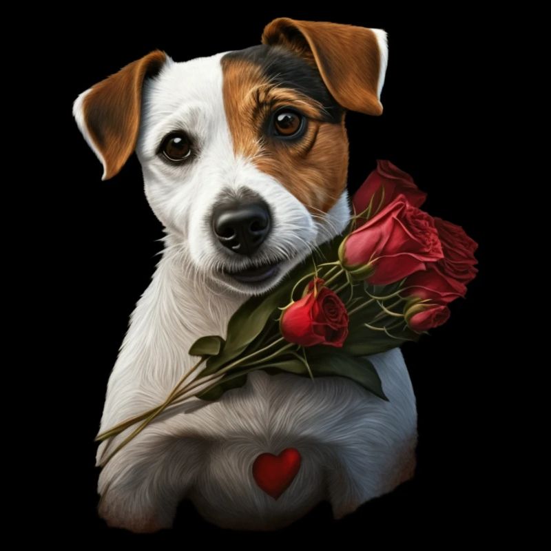 Jack Russell Terrier Saint-Valentin