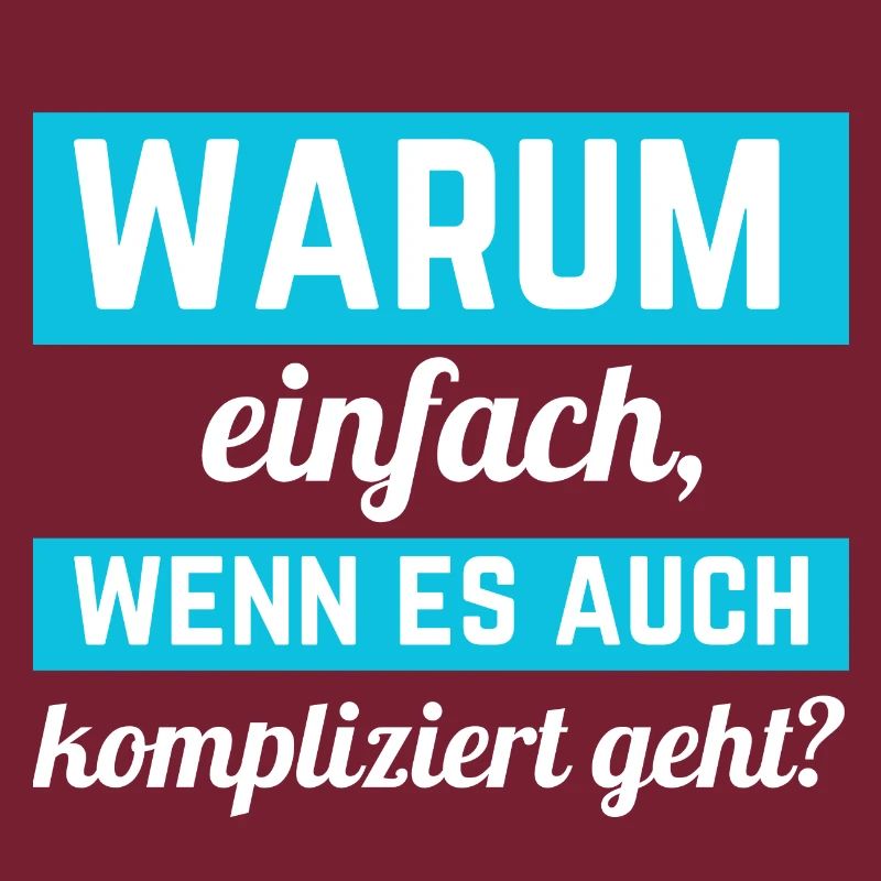 Kompliziert? Ja, bitte! Lustiges Statement-Design