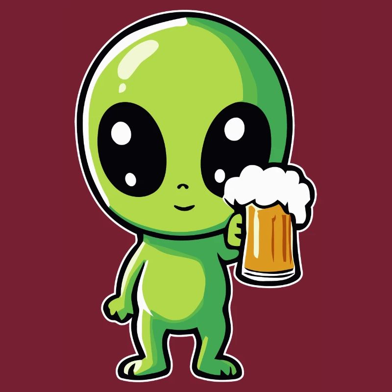 Alien mit Bier