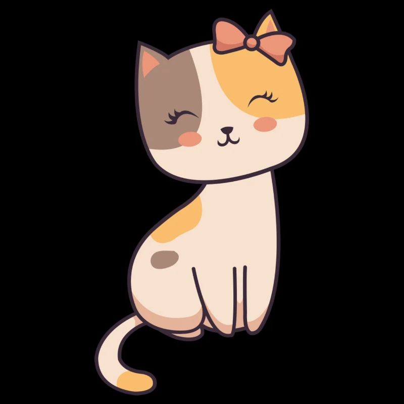 Kitty mignon avec bow kitty câlin chat