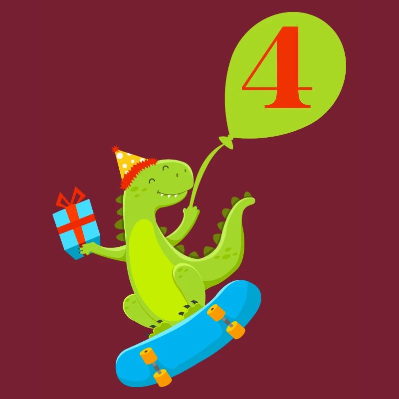 4e anniversaire dinosaure mignon
