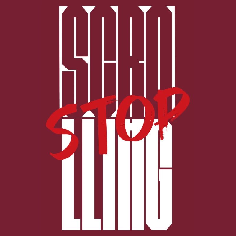 Stoppen Sie das Scrollen Typografie-Design
